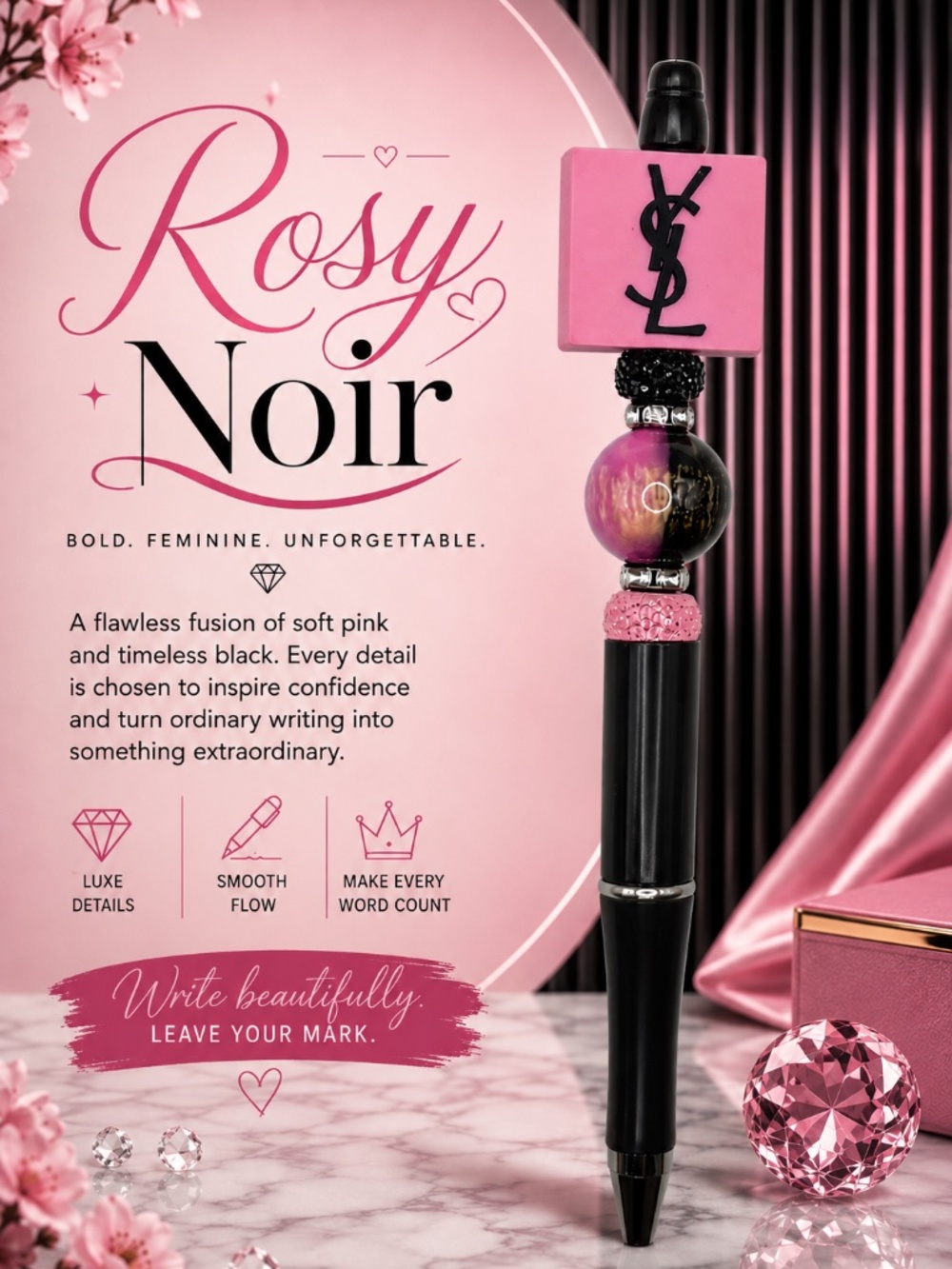 Rosy Noir Pen